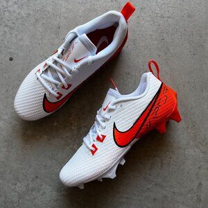 Nike Vapor Edge Speed 360 2 White Orange FQ4045-100 Men's 9 Football Cleats